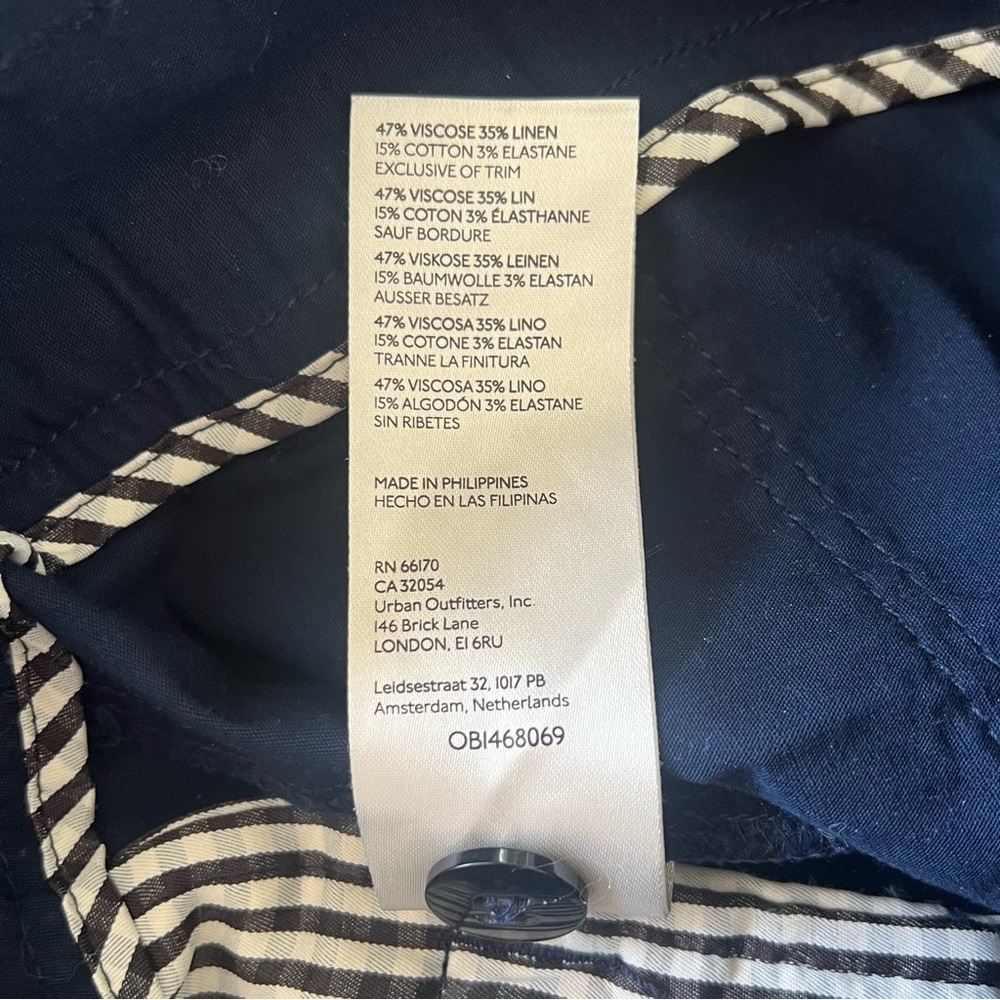 Maeve Anthropologie The Naomi Pants – High Waisted Flare - Navy Blue - Size 2 - Picture 9 of 12